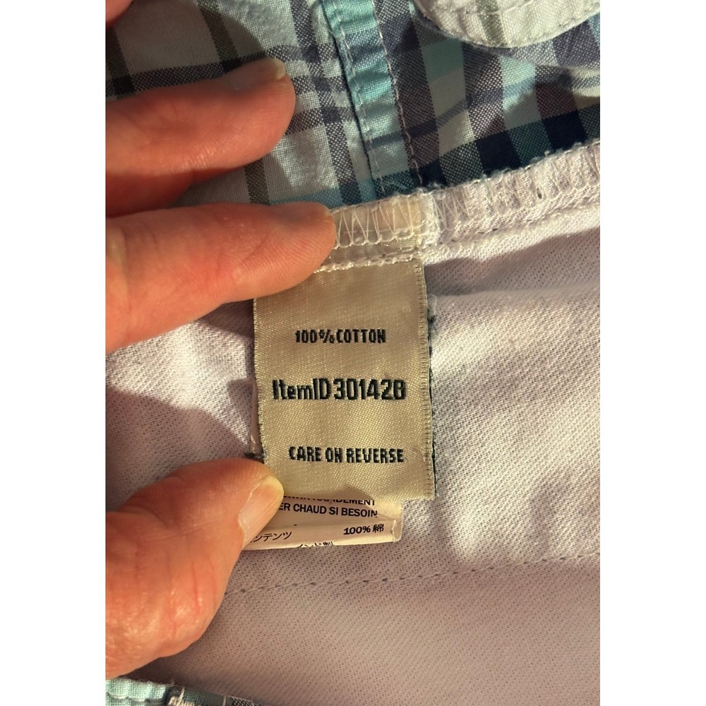 LL Bean Favorite Fit Patchwork Plaid Shorts Womens 8 Madras Cotton 301428 - Picture 5 of 6